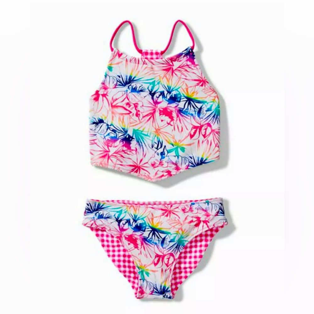 Tommy Bahama Girls Toddler Reversible Swim Suit